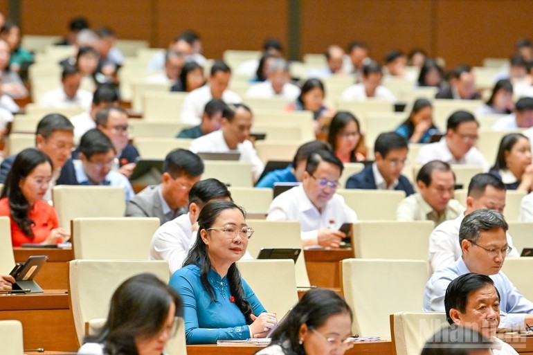 Các đại biểu dự phiên họp chiều 20/10.