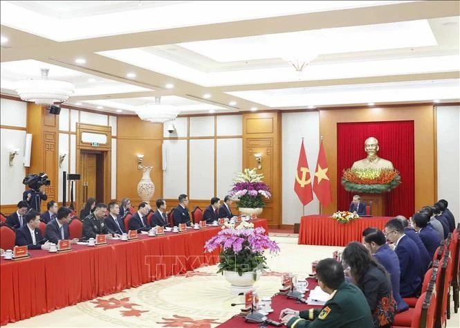 Tổng Bí thư Tô Lâm tiếp Bộ trưởng Ngoại giao Trung Quốc Vương Nghị, Bộ trưởng Quốc phòng Trung Quốc Đổng Quân, Bộ trưởng Công an Trung Quốc Vương Tiểu Hồng.