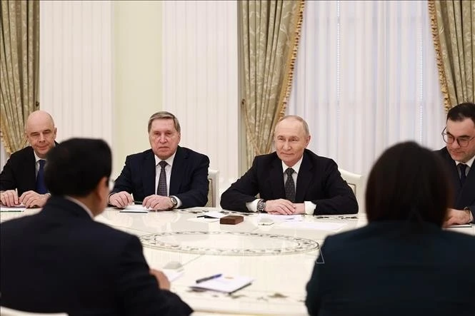 Tổng thống Nga Vladimir Putin phát biểu.