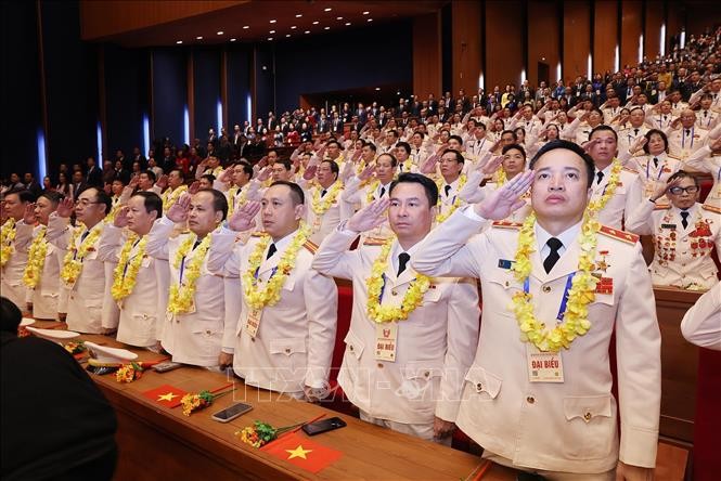 Các đại biểu công an dự Đại hội.