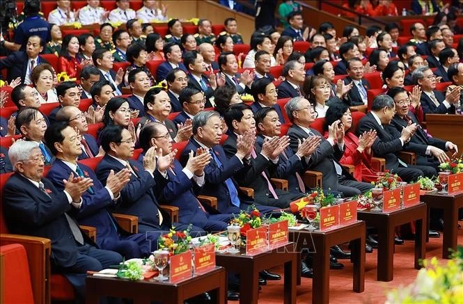 Tổng Bí thư Tô Lâm cùng các đại biểu tham dự Đại hội Thi đua yêu nước lần thứ XI.