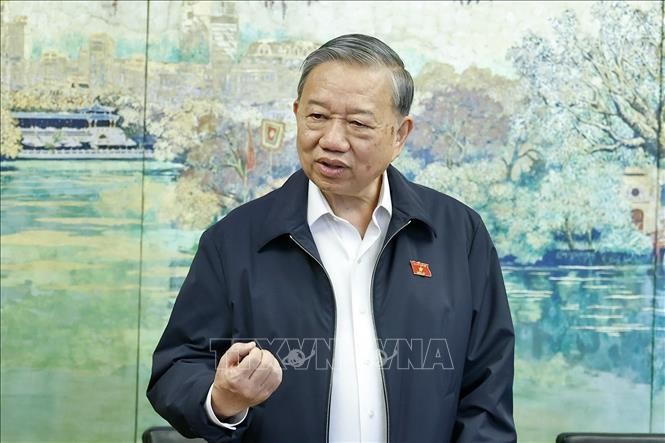 Tổng Bí thư Tô Lâm phát biểu.