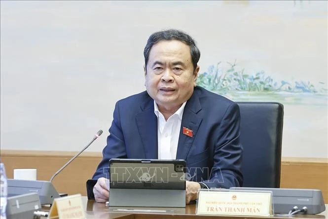 Chủ tịch Quốc hội Trần Thanh Mẫn phát biểu.