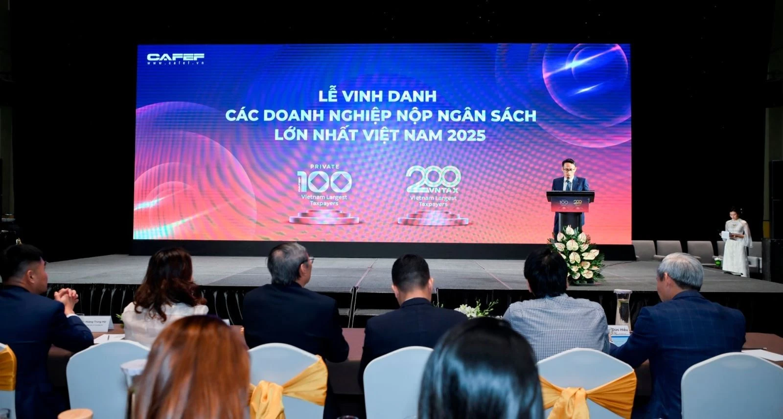 Ông Phạm Quang Minh - Giám đốc CafeF phát biểu tại Lễ Vinh danh.