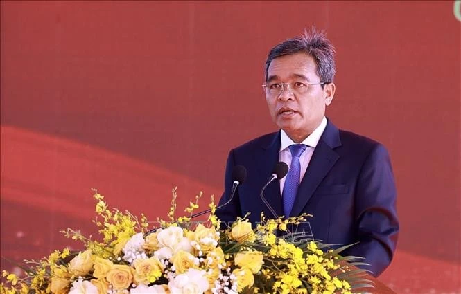 Bí thư Tỉnh ủy Quảng Ngãi Hồ Văn Niên trình bày Diễn văn kỷ niệm 120 năm Ngày sinh Thủ tướng Phạm Văn Đồng.