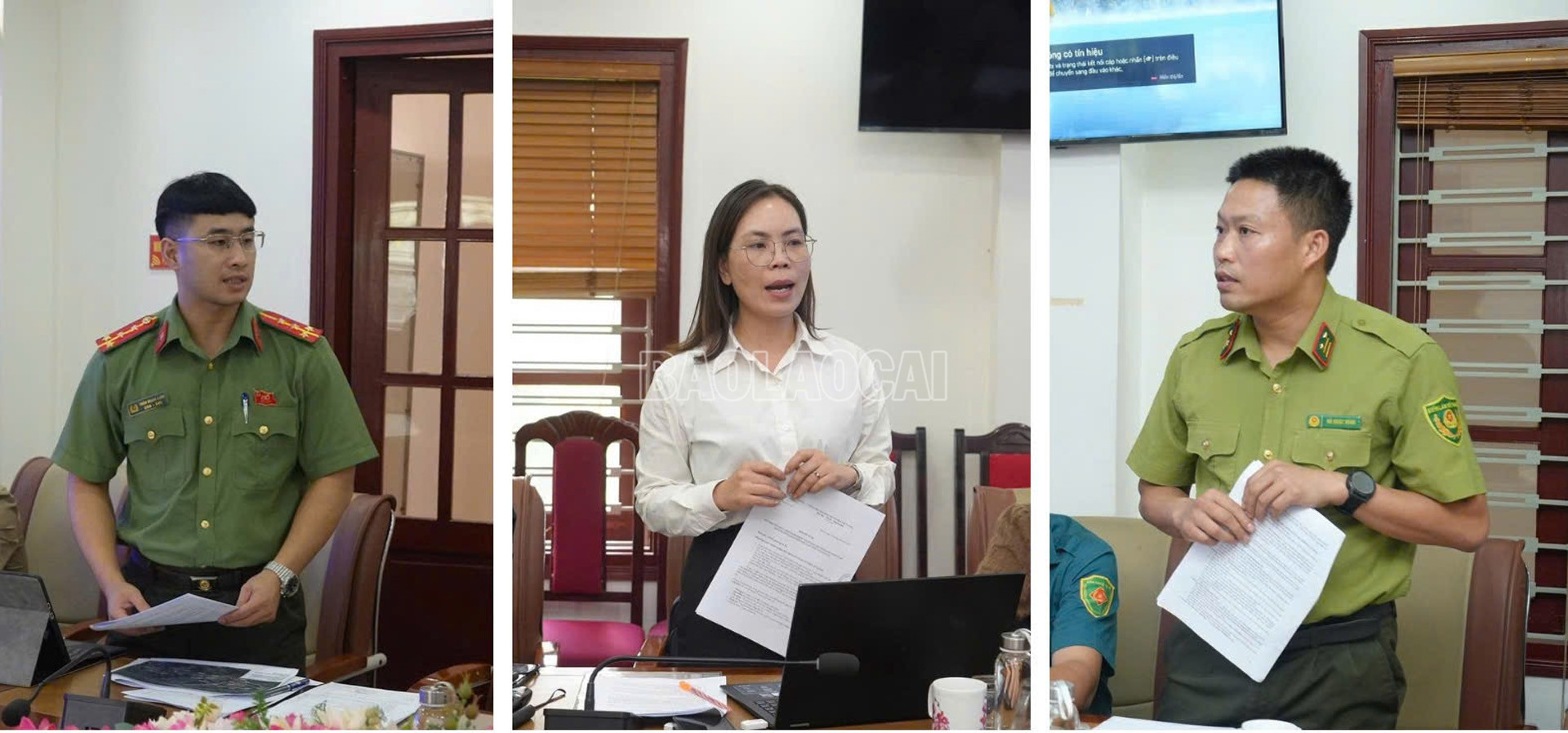 Đại diện các cơ quan đơn vị phát biểu ý kiến. baolaocai-c_4.jpg