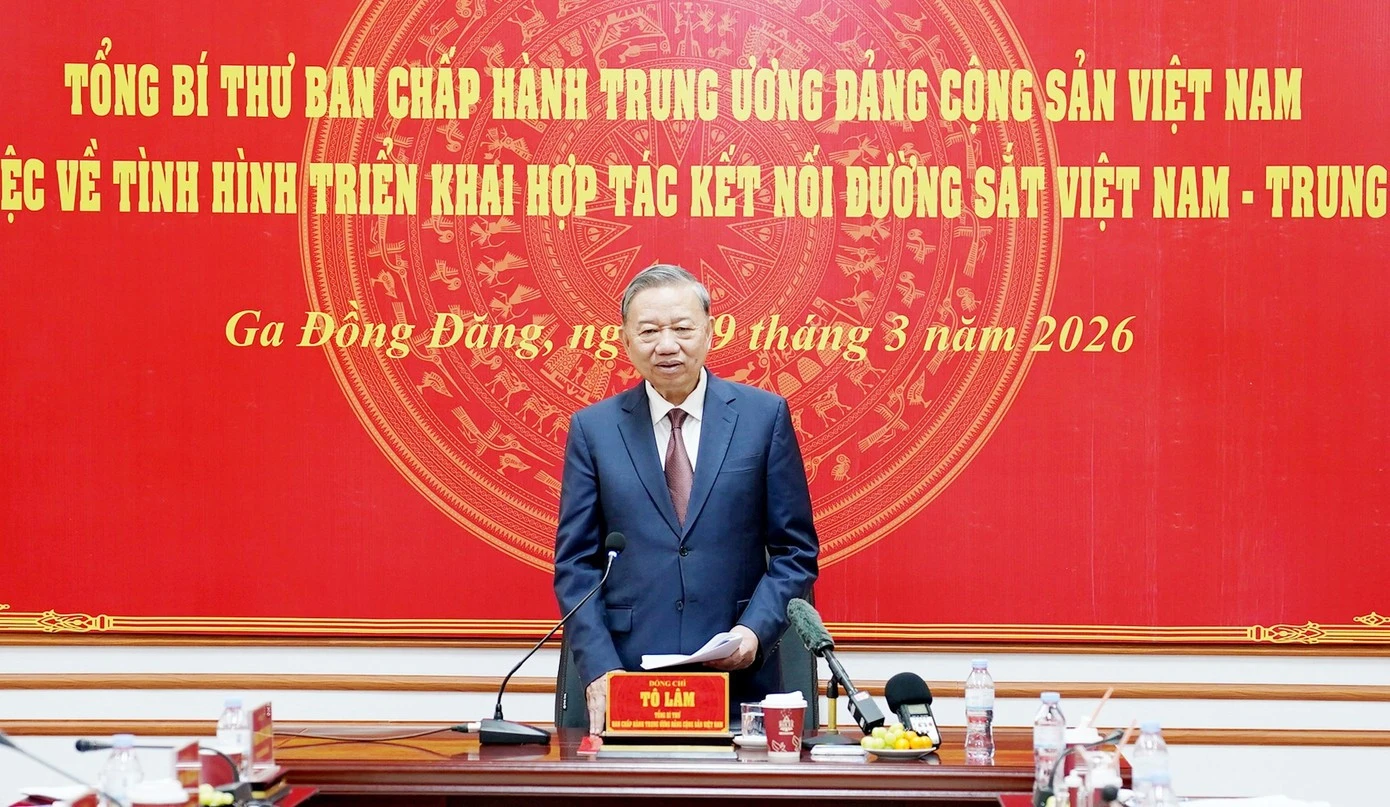 Tổng Bí thư Tô Lâm phát biểu chỉ đạo tại buổi làm việc