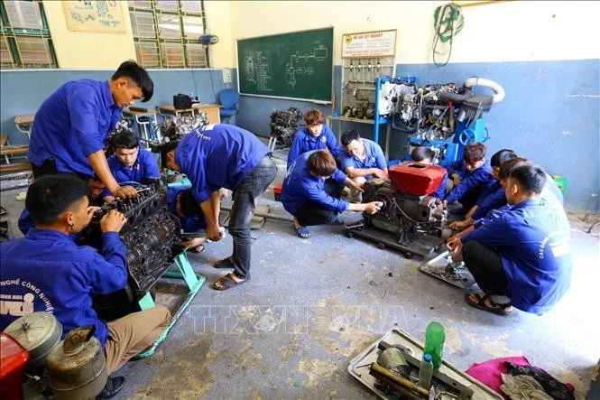 Đào tạo nghề Công nghệ kỹ thuật cơ khí tại Trường Cao đẳng nghề công nghiệp Thanh Hóa. Ảnh tư liệu (minh họa)