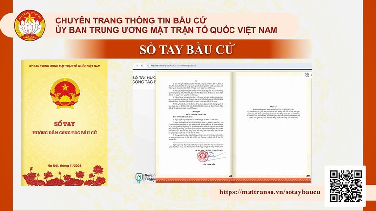 Tính năng &quot;Sổ tay bầu cử&quot; của Chuyên trang.