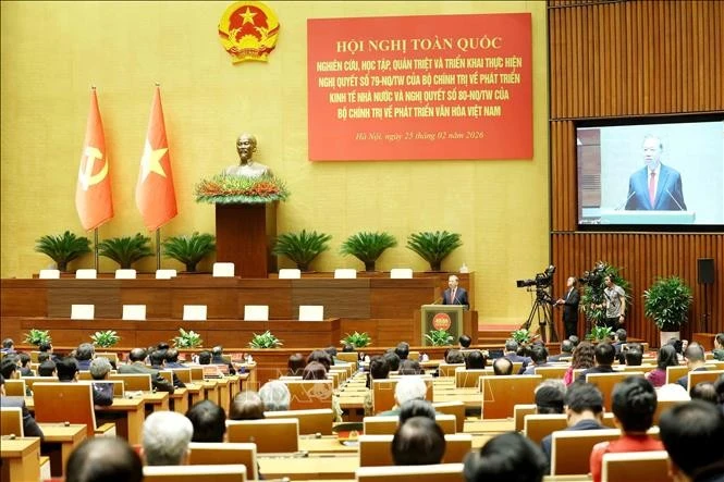 Tổng Bí thư Tô Lâm phát biểu chỉ đạo hội nghị.