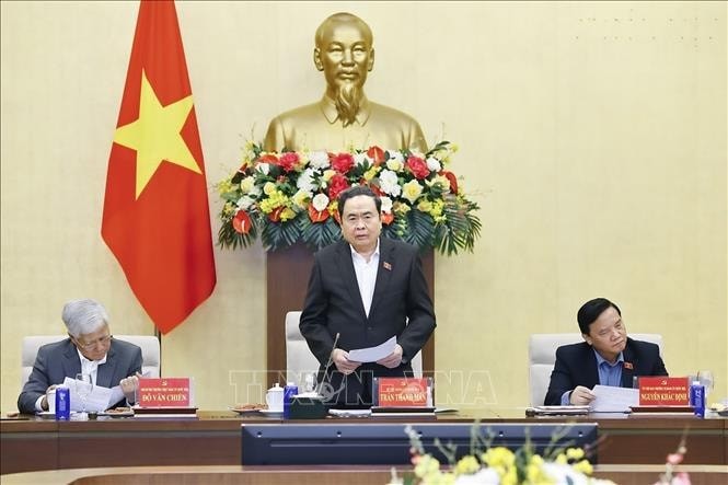 Chủ tịch Quốc hội Trần Thanh Mẫn phát biểu.