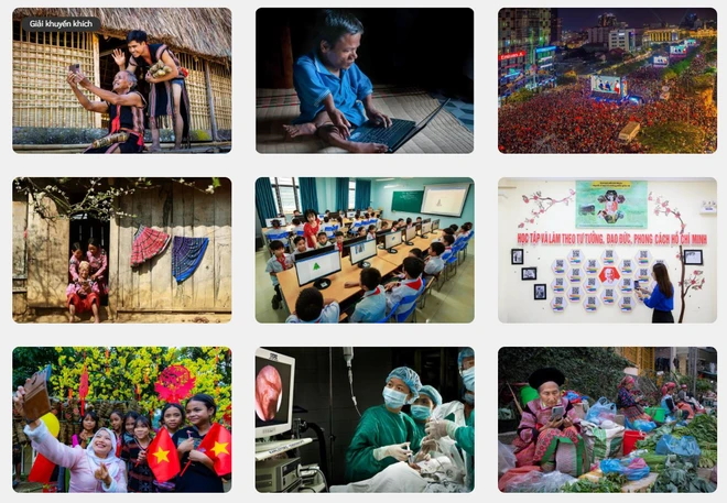 Các tác phẩm đoạt giải thưởng "Công nghệ từ trái tim" năm ngoái.