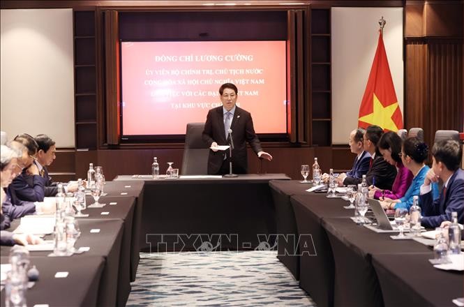 Chủ tịch nước Lương Cường phát biểu chỉ đạo. Chủ tịch nước Lương Cường phát biểu chỉ đạo.