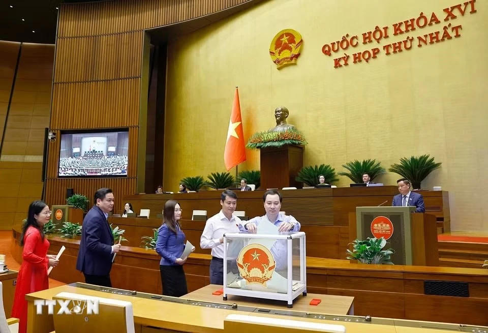 Đại biểu Quốc hội bỏ phiếu phê chuẩn Thẩm phán Tòa án nhân dân Tối cao, Phó Thủ tướng Chính phủ, Bộ trưởng và thành viên khác của Chính phủ.