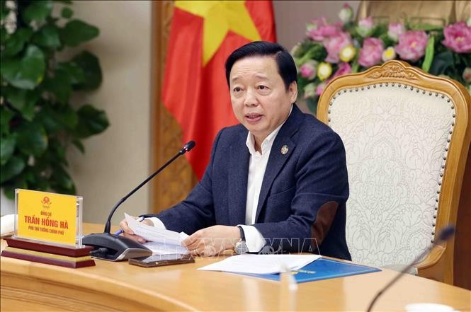 Phó Thủ tướng Trần Hồng Hà phát biểu.