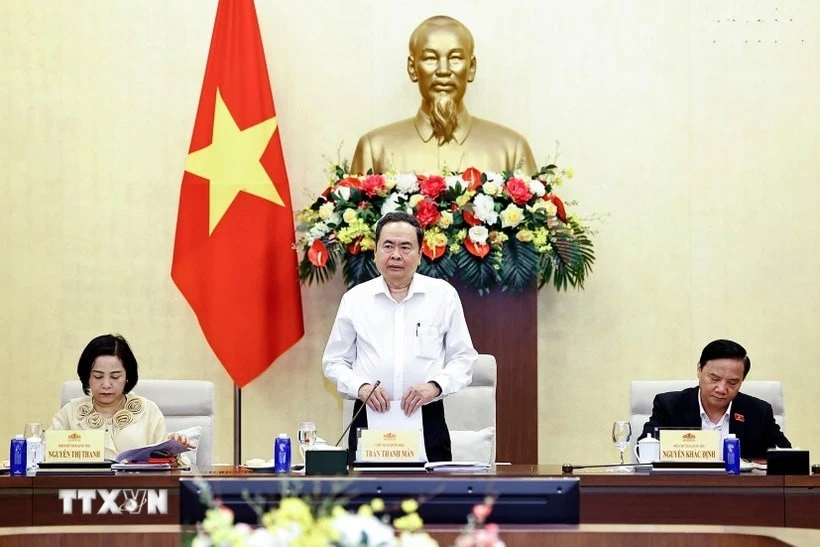 Chủ tịch Quốc hội Trần Thanh Mẫn phát biểu.