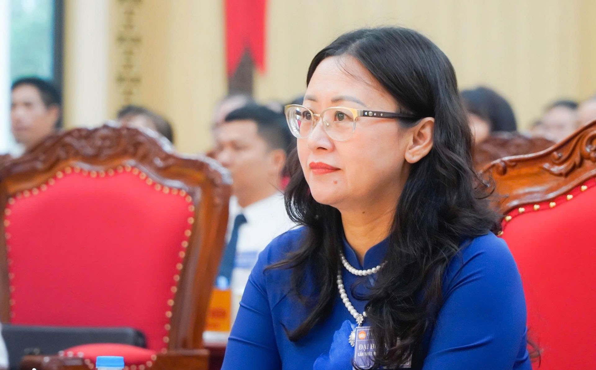 Đồng chí Giàng Thị Dung - Phó Bí thư Tỉnh ủy, Chủ tịch Ủy ban MTTQ Việt Nam tỉnh Lào Cai dự và chỉ đạo Đại hội. 29-8-ba-dung.jpg