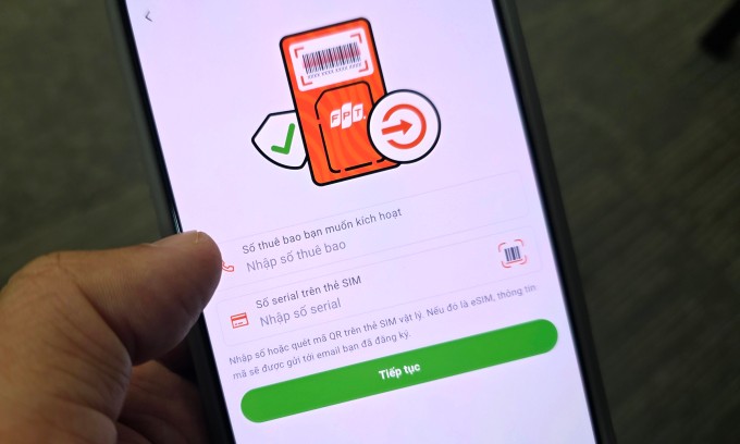 Giao diện kích hoạt sim của mạng di động FPT. Giao diện kích hoạt sim của mạng di động FPT.