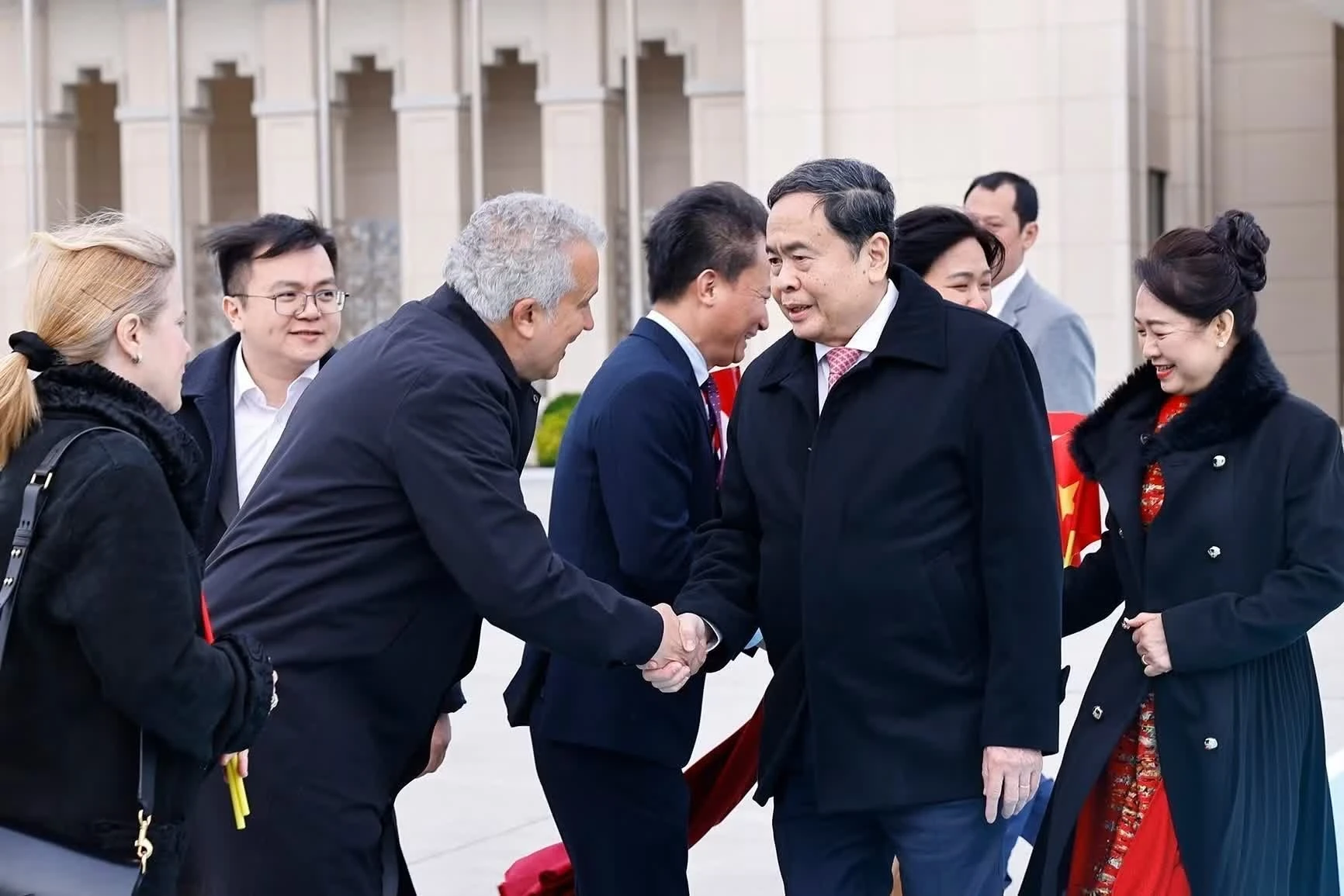 Lễ tiễn Chủ tịch Quốc hội Trần Thanh Mẫn và Phu nhân tại Sân bay Istanbul, thành phố Istanbul, Thổ Nhĩ Kỳ.