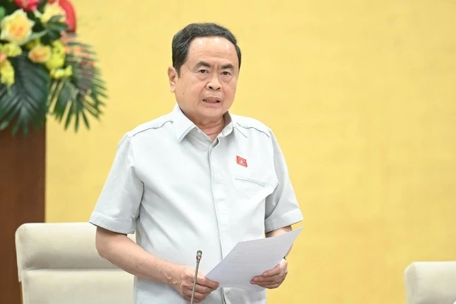 Chủ tịch Quốc hội Trần Thanh Mẫn phát biểu tại phiên họp Ủy ban Thường vụ Quốc hội.