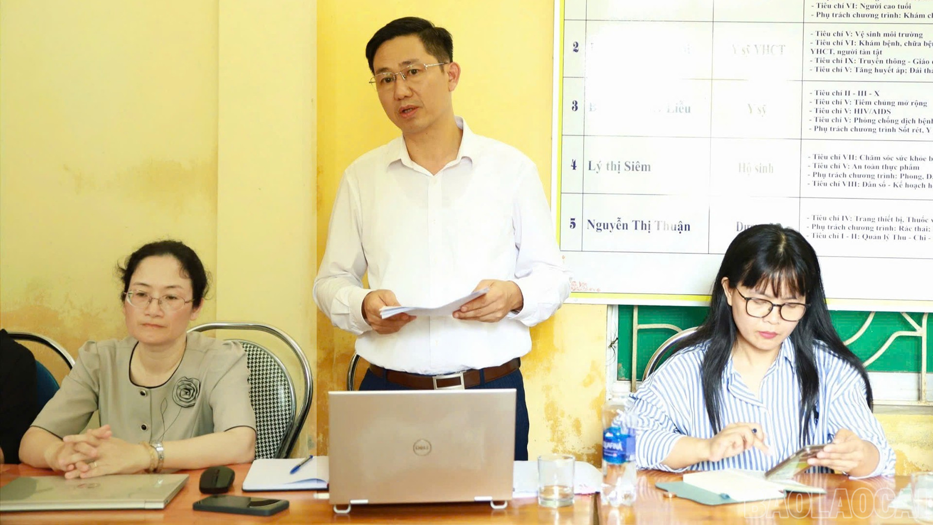 Đại điện Sở Y tế Lào Cai phát biểu tại buổi làm việc. baolaocai-br_19-7-mtqg2.jpg