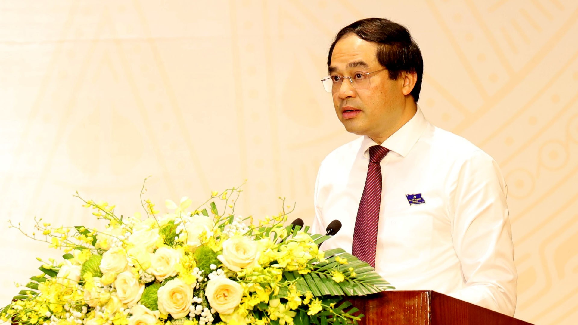 Đồng chí Trịnh Xuân Trường - Bí thư Tỉnh ủy, Chủ tịch HĐND tỉnh phát biểu chỉ đạo Đại hội. 22-8-bi-thu-truong.jpg