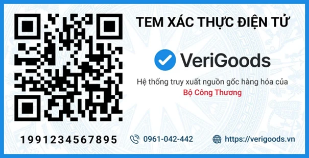 Mã và tem xác thực điện tử gắn lên sản phẩm. Nguồn: Bộ Công Thương