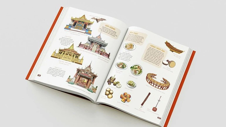 Cuốn sách mang đến cho độc giả một kho tàng văn hóa sống động của 54 dân tộc anh em. (Ảnh: Nhà xuất bản Kim Đồng).