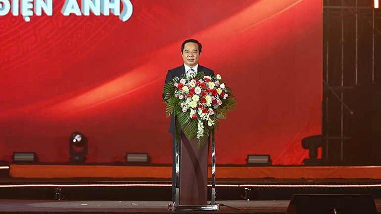 Chủ tịch Ủy ban nhân dân Thành phố Hồ Chí Minh Nguyễn Văn Được phát biểu tại lễ khai mạc.