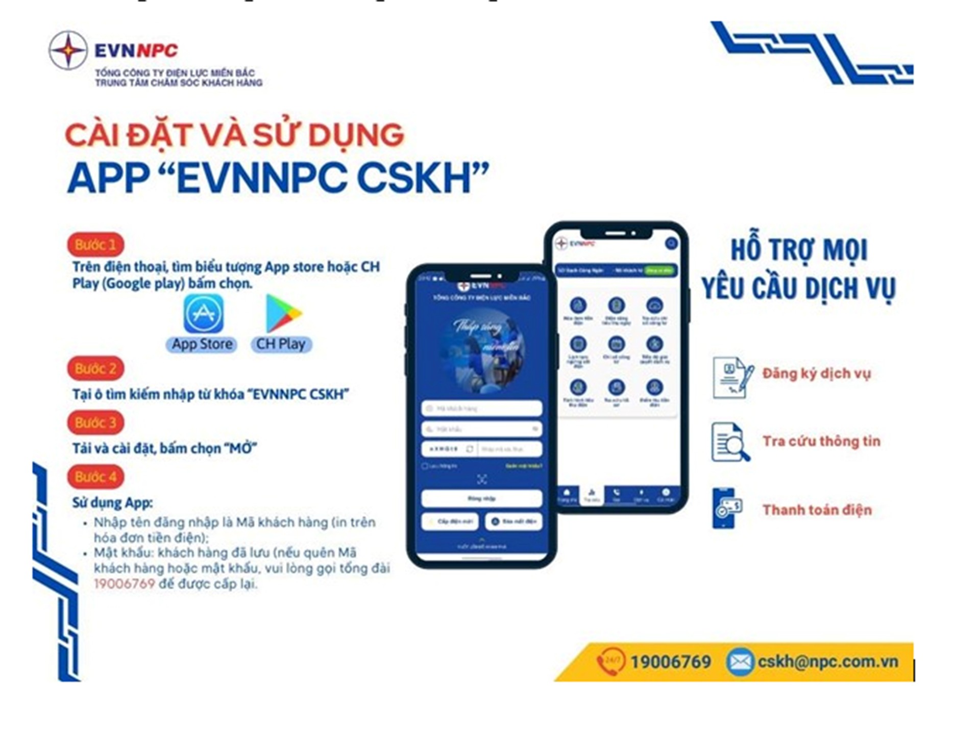 App chăm sóc khách hàng của Tổng Công ty Điện lực Miền Bắc giúp các hộ gia đình theo dõi sản lượng điện tiêu thụ hàng ngày 14-5-dienluc.jpg