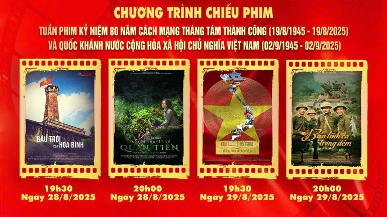 Lịch chiếu phim sẽ có sự đan xen giữa phim tài liệu và phim truyện điện ảnh.
