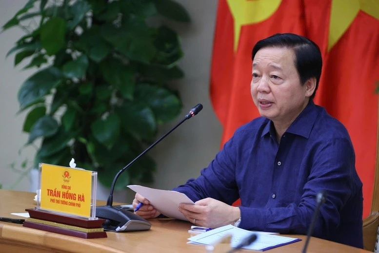 Phó Thủ tướng Trần Hồng Hà làm việc với Bộ Nông nghiệp và Môi trường, các bộ ngành liên quan về tình hình dịch tả lợn châu Phi.