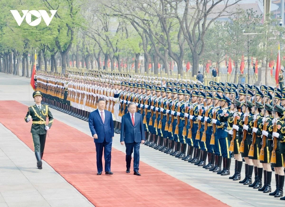 Tổng Bí thư, Chủ tịch Trung Quốc Tập Cận Bình chủ trì lễ đón chính thức Tổng Bí thư, Chủ tịch nước Tô Lâm.
