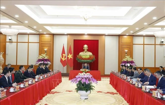 Tổng Bí thư Tô Lâm tiếp Bộ trưởng Ngoại giao Trung Quốc Vương Nghị, Bộ trưởng Quốc phòng Trung Quốc Đổng Quân, Bộ trưởng Công an Trung Quốc Vương Tiểu Hồng.