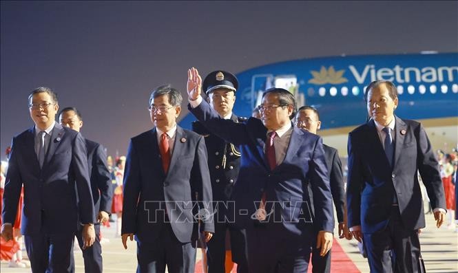 Thủ tướng Phạm Minh Chính đến Thiên Tân, bắt đầu chuyến tham dự Hội nghị Thượng đỉnh Tổ chức Hợp tác Thượng Hải (SCO) 2025. Thủ tướng Phạm Minh Chính đến Thiên Tân, bắt đầu chuyến tham dự Hội nghị Thượng đỉnh Tổ chức Hợp tác Thượng Hải (SCO) 2025.