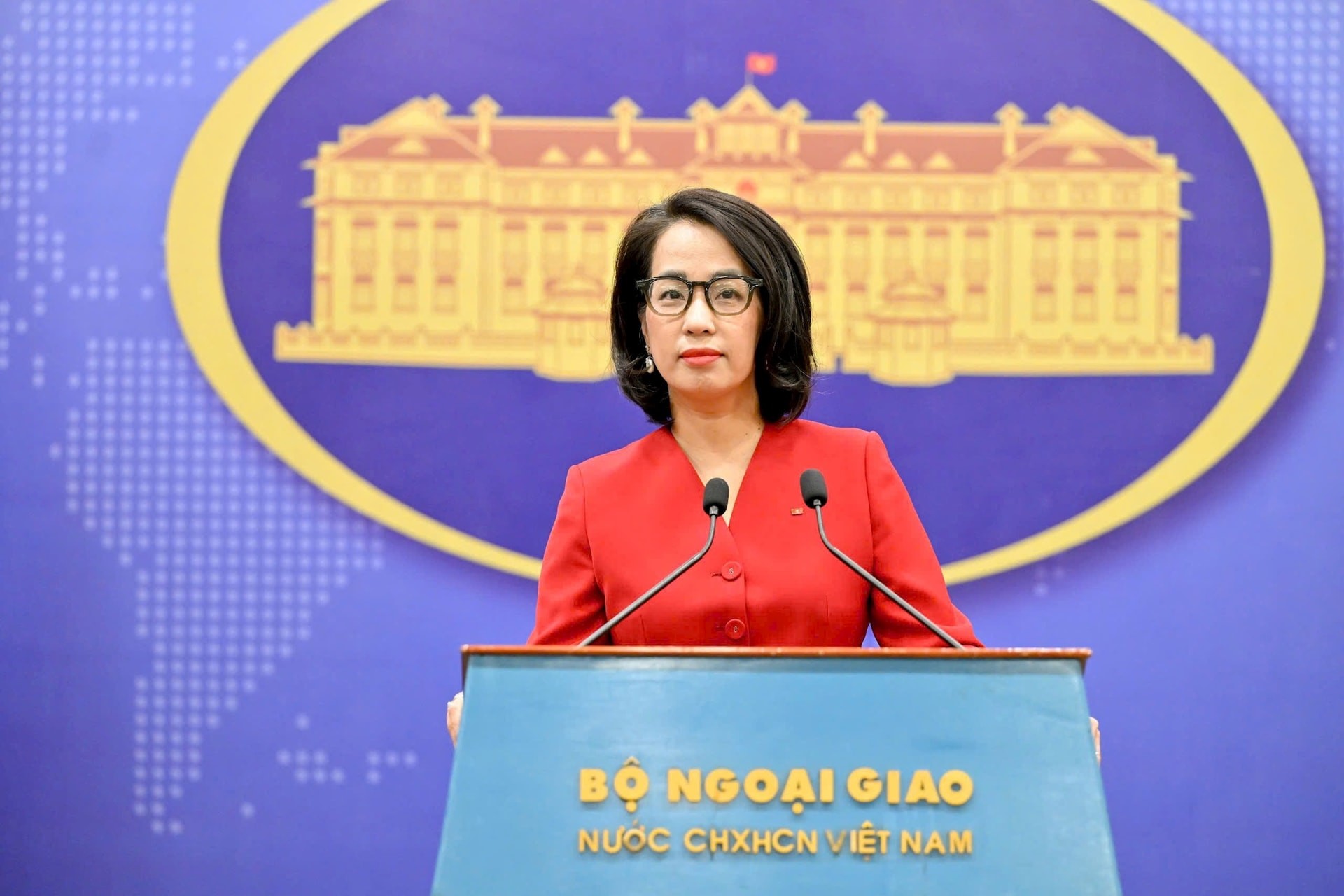 Người phát ngôn Bộ Ngoại giao Phạm Thu Hằng.