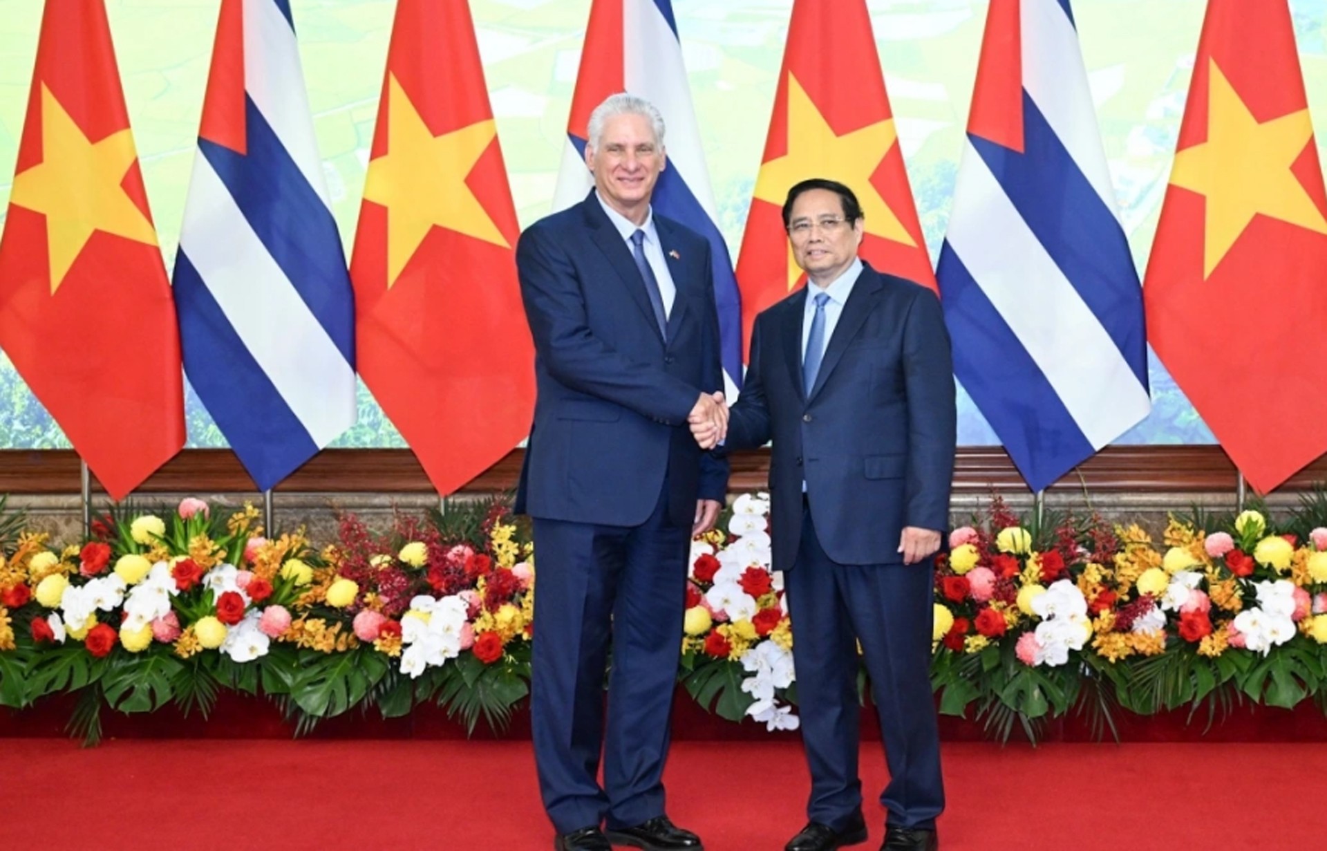 Bí thư Thứ nhất Trung ương Đảng Cộng sản, Chủ tịch nước Cuba Miguel Diaz Canel đã hội kiến với Thủ tướng Chính phủ Phạm Minh Chính. 2-9-tuyenbo1.jpg