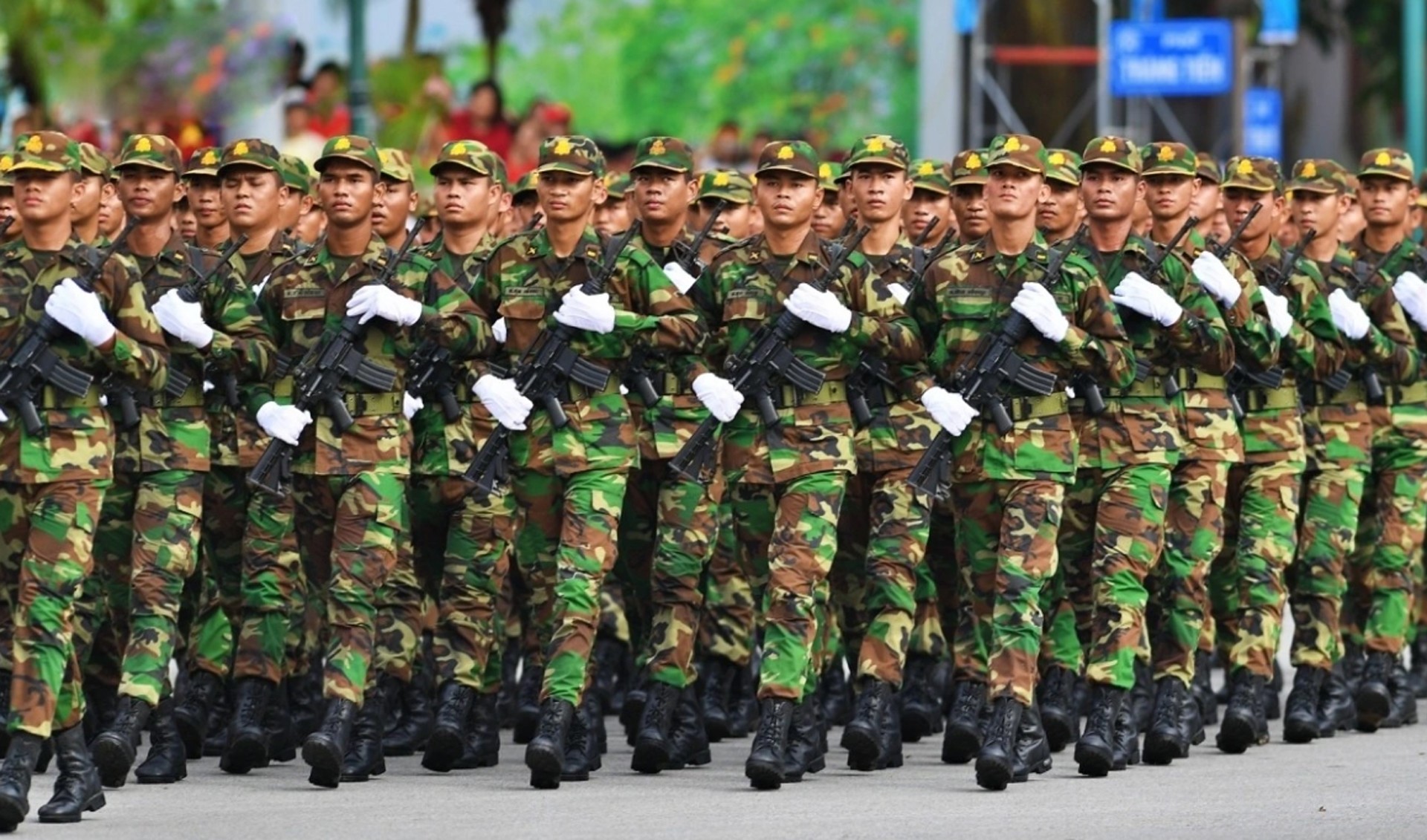 Đoàn quân nhân Campuchia cũng góp mặt với 120 chiến sĩ trong lễ tổng duyệt diễu binh, diễu hành sáng 30/8. 2-9-diem3.jpg