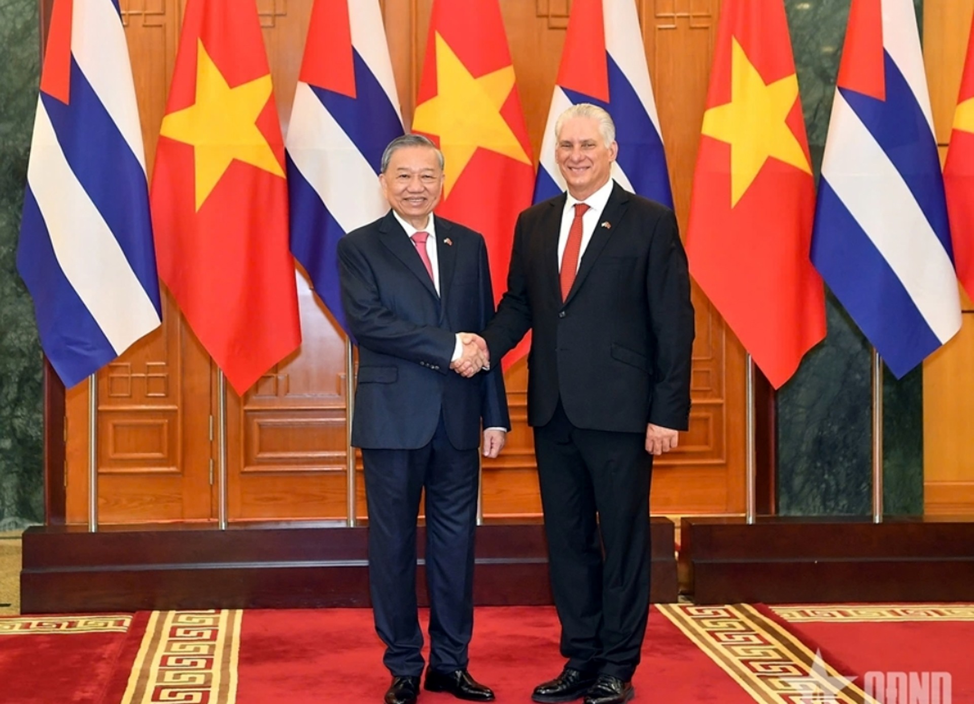 Tổng Bí thư Tô Lâm và Bí thư thứ nhất, Chủ tịch nước Cộng hòa Cuba Miguel Díaz-Canel Bermúdez. 2-9-onglam.jpg