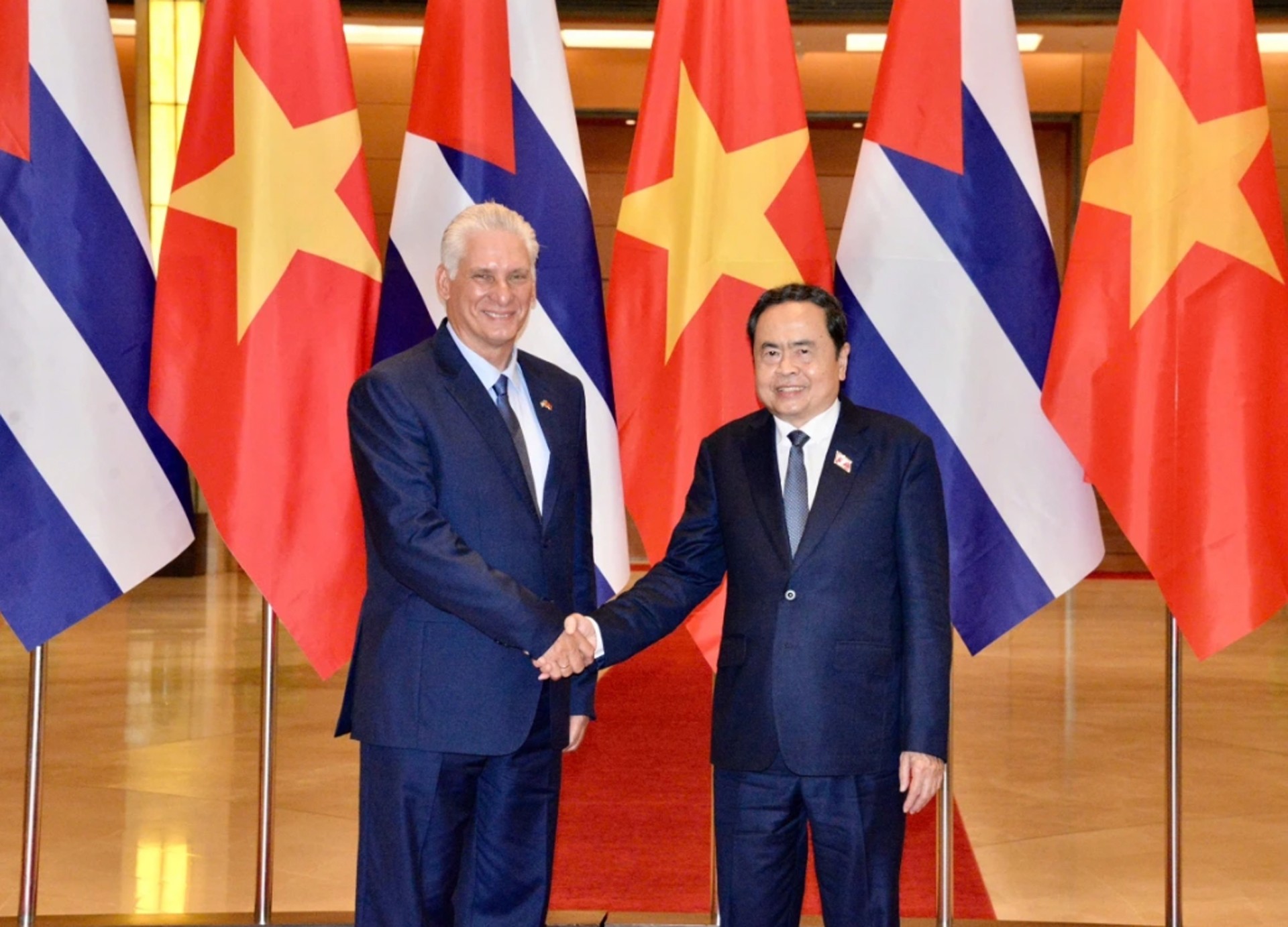 Chủ tịch Quốc hội Trần Thanh Mẫn đã hội kiến với Bí thư thứ Nhất, Chủ tịch nước Cuba Miguel Diaz-Canel Bermudez. 2-9-tuyenbo2.jpg