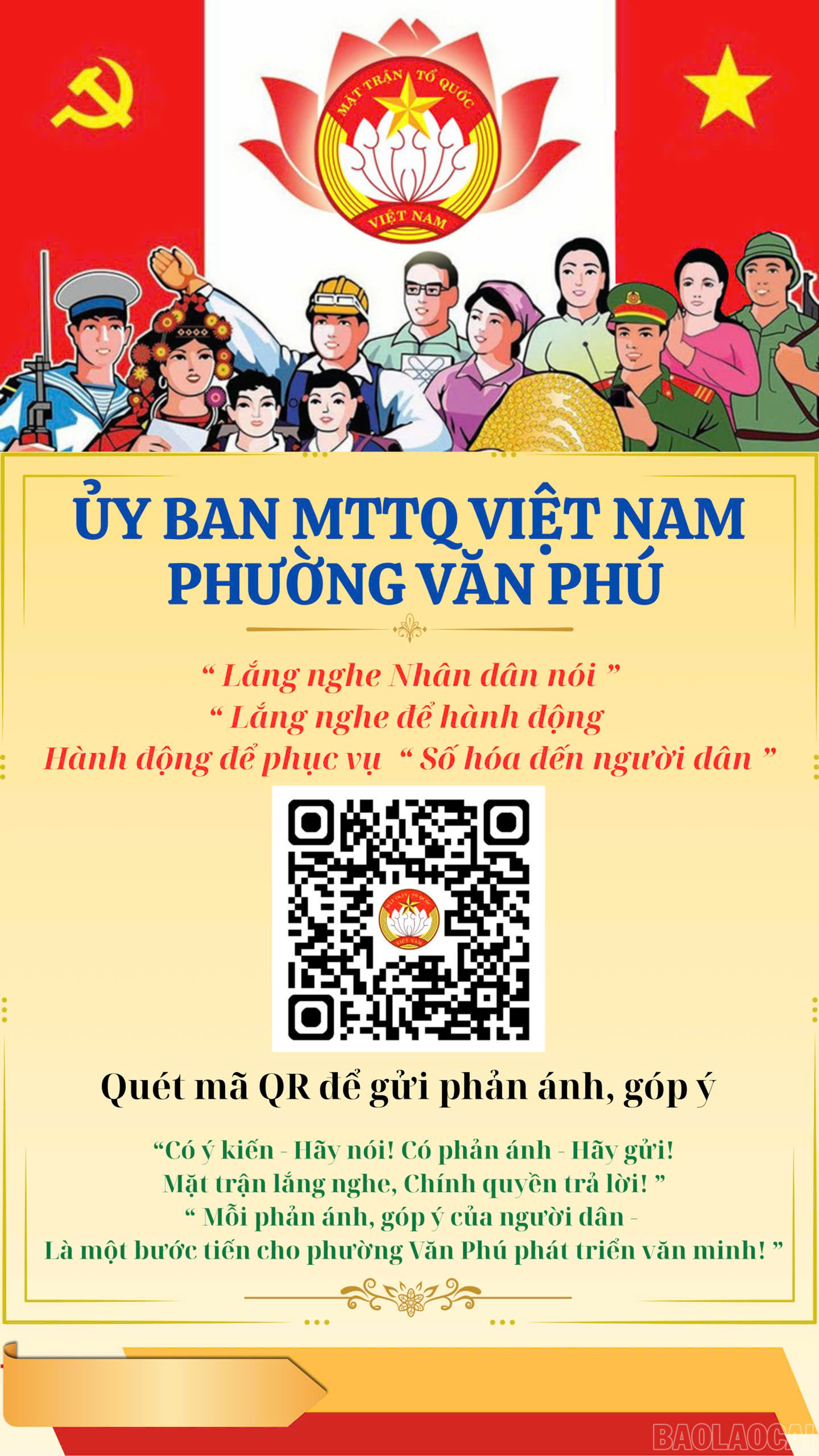 Poster giới thiệu mô hình "Lắng nghe nhân dân nói" baolaocai-br_30-7-vanphu5.jpg