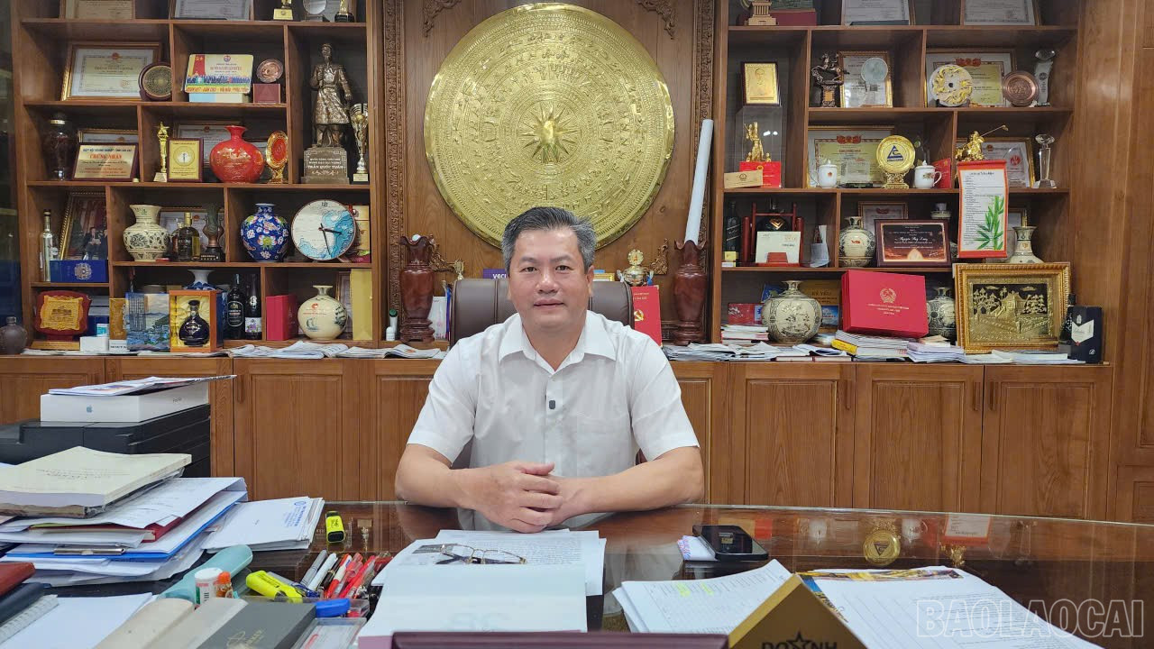 Ông Nguyễn Huy Long - Chủ tịch Hiệp hội Doanh nghiệp Lào Cai baolaocai-br_z7068531794587-06042229e74de8b8436ea00612746ef2.jpg