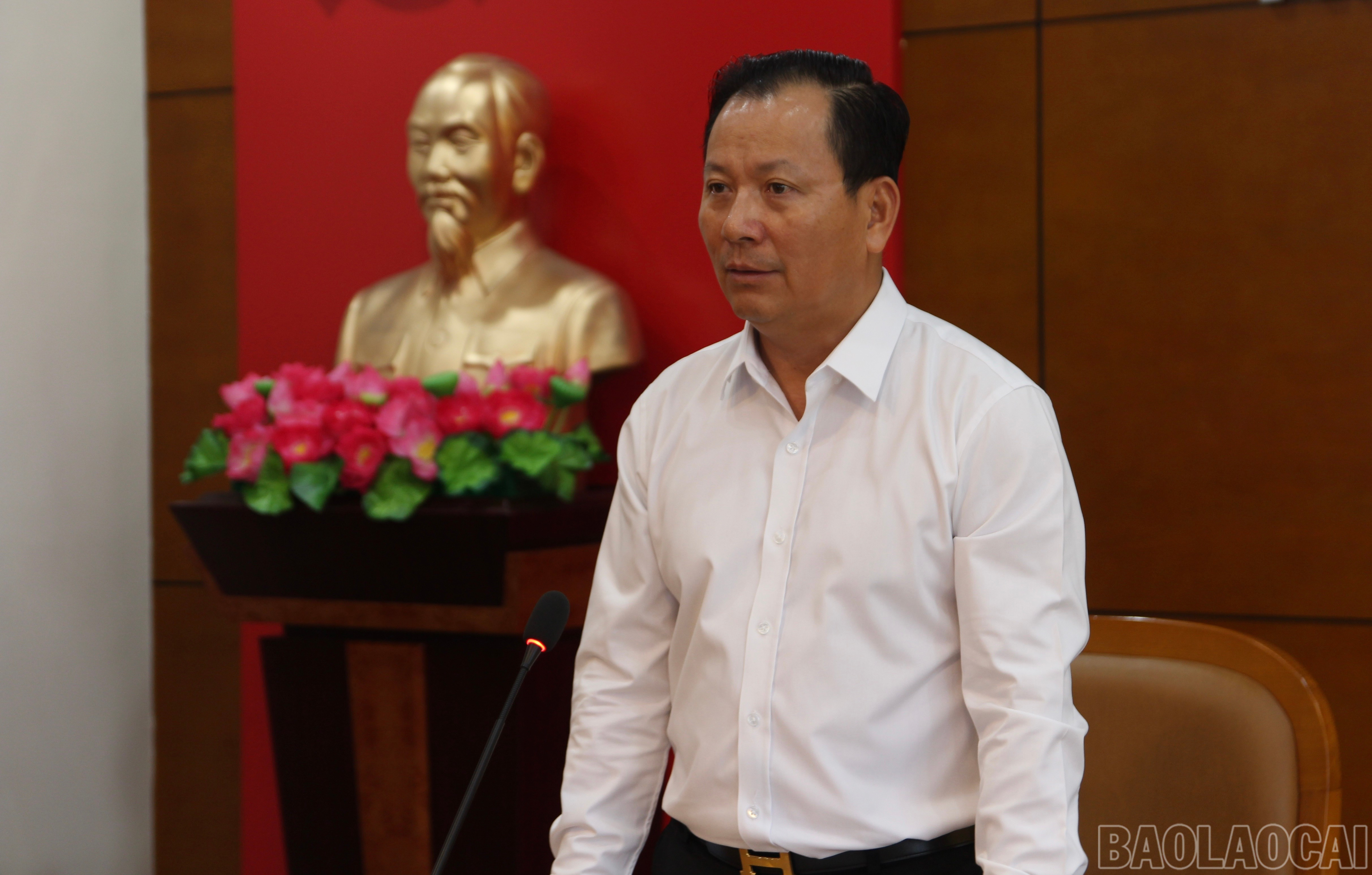 Đồng chí Hoàng Quốc Khánh, Phó Chủ tịch Thường trực UBND tỉnh phát biểu kết luận. baolaocai-br_img-1399.jpg