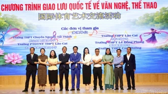 Trường THPT Chuyên Lào Cai giao lưu với các trường THPT Hà Khẩu (Trung Quốc)