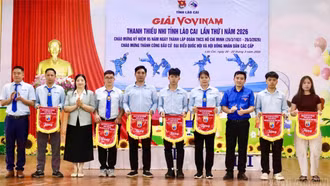 Sôi nổi Giải Vovinam thanh thiếu nhi tỉnh Lào Cai 