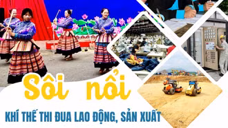 Sôi nổi khí thế thi đua lao động, sản xuất