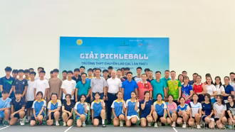 Sôi nổi Giải Pickleball Trường THPT Chuyên Lào Cai