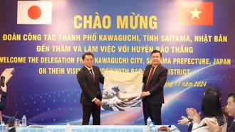 Tìm kiếm cơ hội hợp tác giữa thành phố Kawaguchi và huyện Bảo Thắng