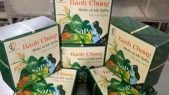 Độc đáo món bánh chưng nhân cá hồi ngày Tết