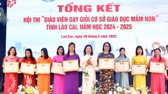 Trao giải Hội thi “Giáo viên dạy giỏi cơ sở giáo dục mầm non” tỉnh Lào Cai, năm học 2024 - 2025